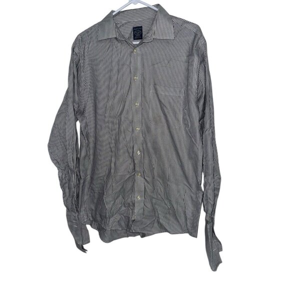 Chemise Habillée Joseph & Feiss – Vichy Bleu Et Blanc – Taille 16 1/2 – Manches Longues – Très Bon état